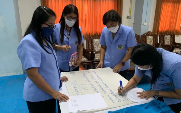 ประมวลภาพกิจกรรมการอบรมเชิงปฏิบัติการโครงการปรับปรุงหลักสูตรสถานศึกษา ประจำปี 2565  กิจกรรมจัดทำหลักสูตรรายวิชาเพิ่มเติมภาษาจีน ในวันที่ 5 พฤษภาคม 2565