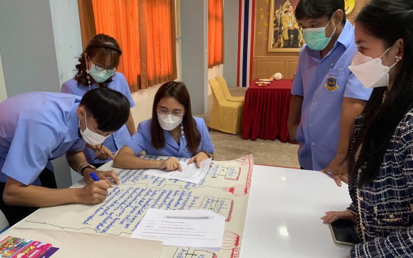 ประมวลภาพกิจกรรมการอบรมเชิงปฏิบัติการโครงการปรับปรุงหลักสูตรสถานศึกษา ประจำปี 2565  กิจกรรมจัดทำหลักสูตรรายวิชาเพิ่มเติมภาษาจีน ในวันที่ 5 พฤษภาคม 2565