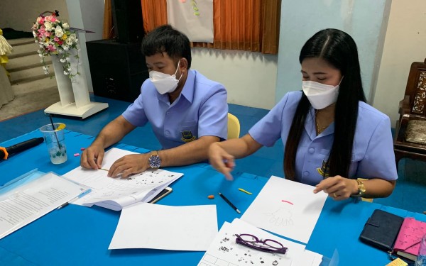 ประมวลภาพกิจกรรมการอบรมเชิงปฏิบัติการโครงการปรับปรุงหลักสูตรสถานศึกษา ประจำปี 2565  กิจกรรมจัดทำหลักสูตรรายวิชาเพิ่มเติมภาษาจีน ในวันที่ 5 พฤษภาคม 2565