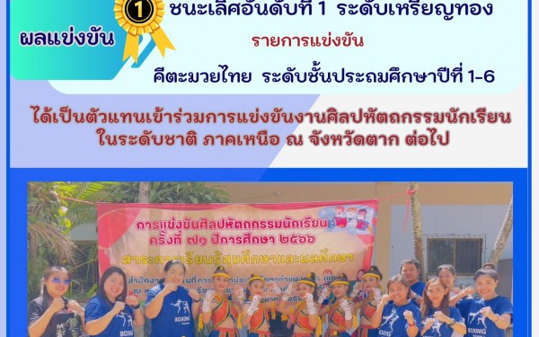 ขอแสดงความยินดีกับนักเรียนคนเก่งของโรงเรียนเทศบาล1 (เกริกฤตยาอุปถัมภ์) ในการเข้าร่วมแข่งขันงานศิลปหัตถกรรมนักเรียน ประจำปีการศึกษา 2566 จัดโดย สำนักงานเขตพื้นที่การศึกษาประถมศึกษา กำแพงเพชรเขต1 ระหว่างวันที่ 22-24 กันยายน 2566