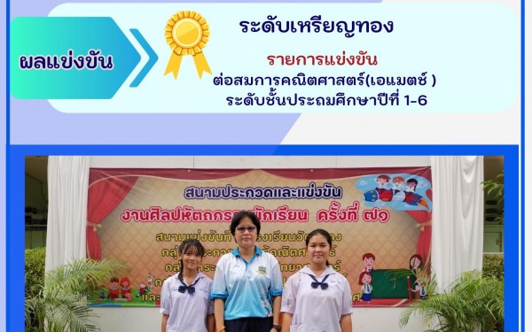 ขอแสดงความยินดีกับนักเรียนคนเก่งของโรงเรียนเทศบาล1 (เกริกฤตยาอุปถัมภ์) ในการเข้าร่วมแข่งขันงานศิลปหัตถกรรมนักเรียน ประจำปีการศึกษา 2566 จัดโดย สำนักงานเขตพื้นที่การศึกษาประถมศึกษา กำแพงเพชรเขต1 ระหว่างวันที่ 22-24 กันยายน 2566