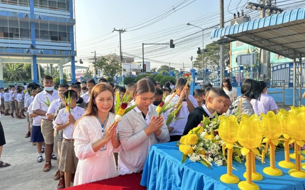 วันที่ 23 กุมภาพันธ์ 2567 โรงเรียนเทศบาล1(เกริกกฤตยาอุปถัมภ์) ดำเนินการจัดกิจกรรมพิธีทางศาสนา วันมาฆบูชา