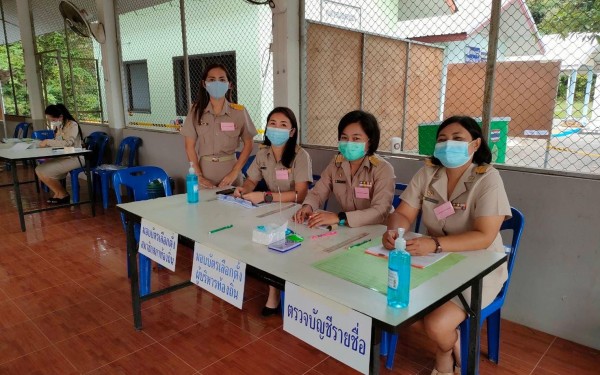 คณะครูร่วมเป็นกรรมการหน่วยเลือกตั้ง นายกและสมาชิกสภาอบต.ท่าขุนราม (28 พฤศจิกายน 2564)